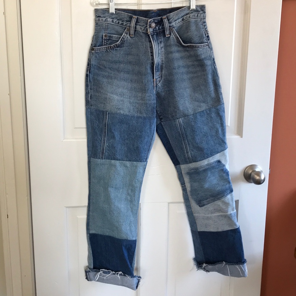 Levi women’s patchwork jeans high rise
